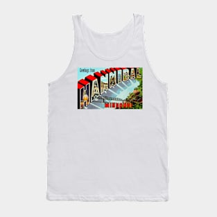 Greetings from Hannibal, Missouri - Vintage Large Letter Postcard Tank Top